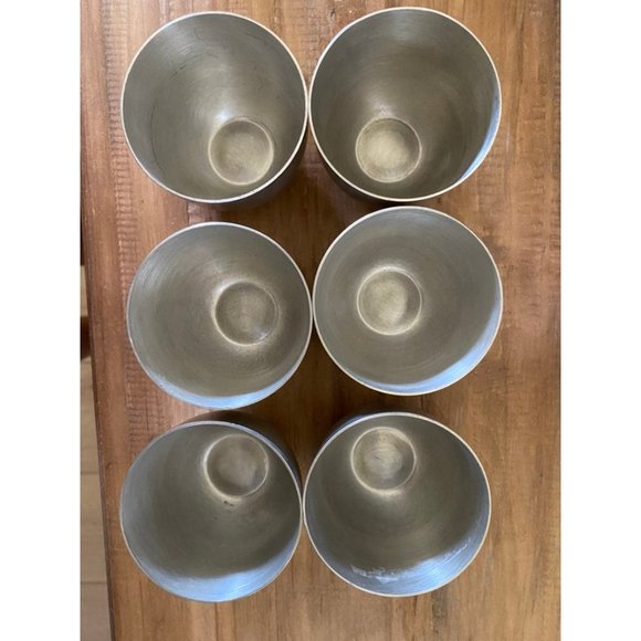 SIX Empire Silver Jefferson Cups in Pewter - Picture 2 of 6